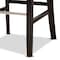 Baxton Studio Daphne Modern Dark Grey Velvet and Dark Brown Finished Wood 2-PC Bar Stool Set 183-11009-Zoro - alternate 4